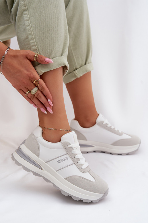 Tenisky tenisky  Big Star TT274879 HI-POLY SYSTEM Bílá-šedá