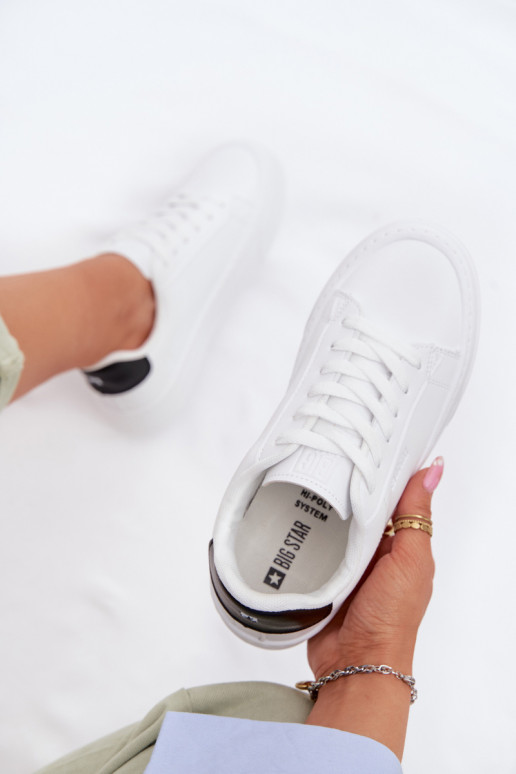 Tenisky  z ekologické kůže Big Star TT274928 HI-POLY SYSTEM bílé