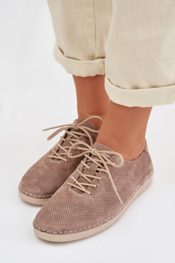 boty  Z Naturalnego Zamszu S.Barski LR61-7080 béžové