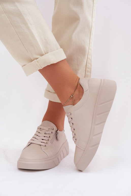  boty  se zipy béžové Althea