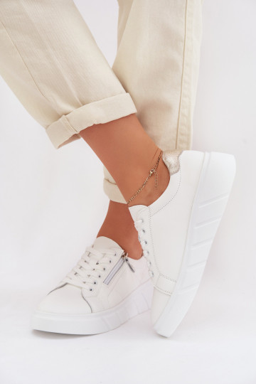  boty  se zipy bílé Althea