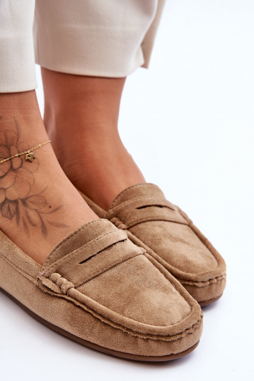 Elegantní semišové mokasíny hnědá Lenvie