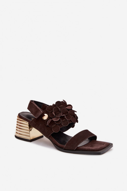 Elegantní vysoké podpatky D&A CR61-3145 Czekoladowe