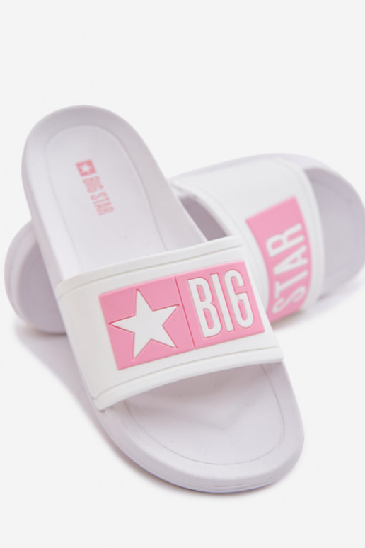 Pantofle Dětské Big Star TT374A002 Bílá-růžová