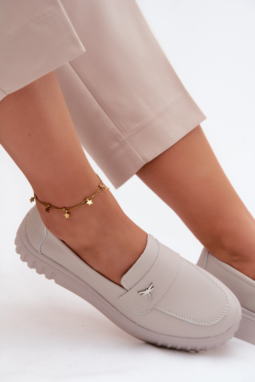  boty  s platformou Slip-on vzor Vinceza 93218 béžové