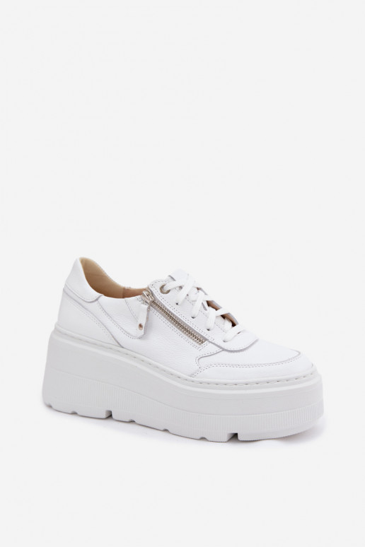  Tenisky  s platformou Zazoo N1084 bílé