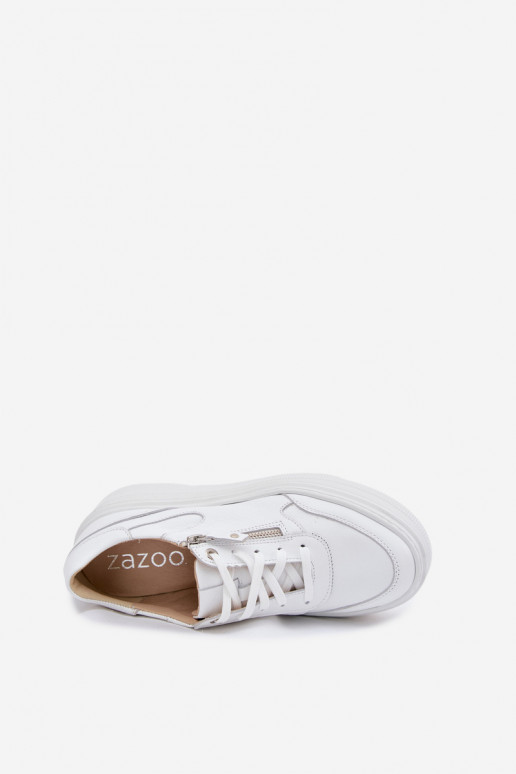  Tenisky  s platformou Zazoo N1084 bílé