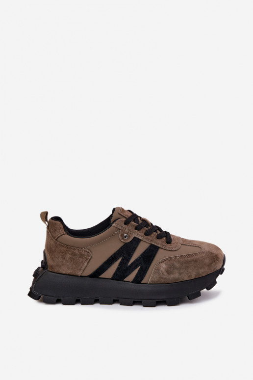  ze semiše Tenisky  s platformou Vinceza 41520 khaki