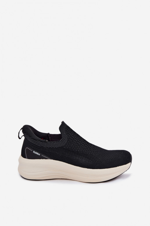 Slip-on vzor Tenisky   Kobbo 102424 Černé