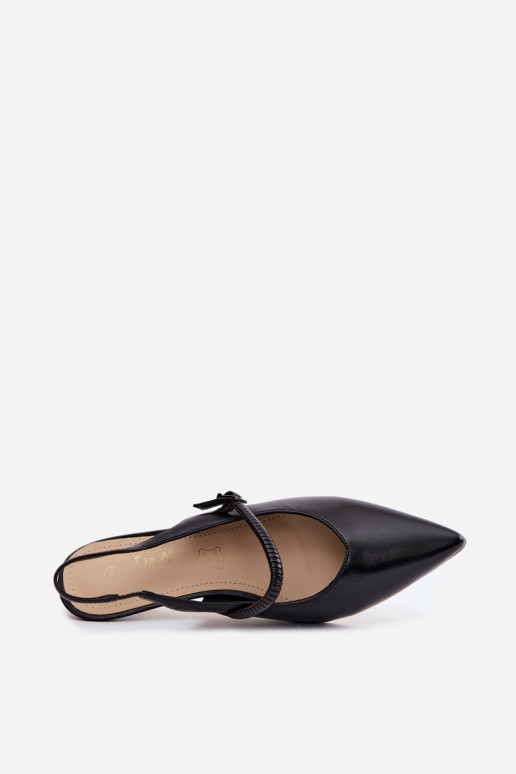 Obuv Elegantní sandály na vysokém podpatku s popruhy D&A CR61-3046 Černé
