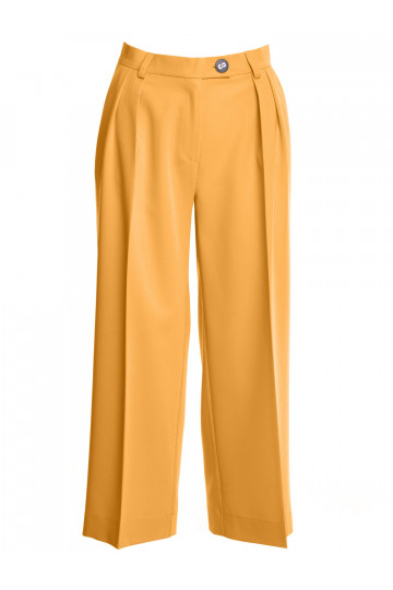 S139 Kalhoty culottes - žluté 2