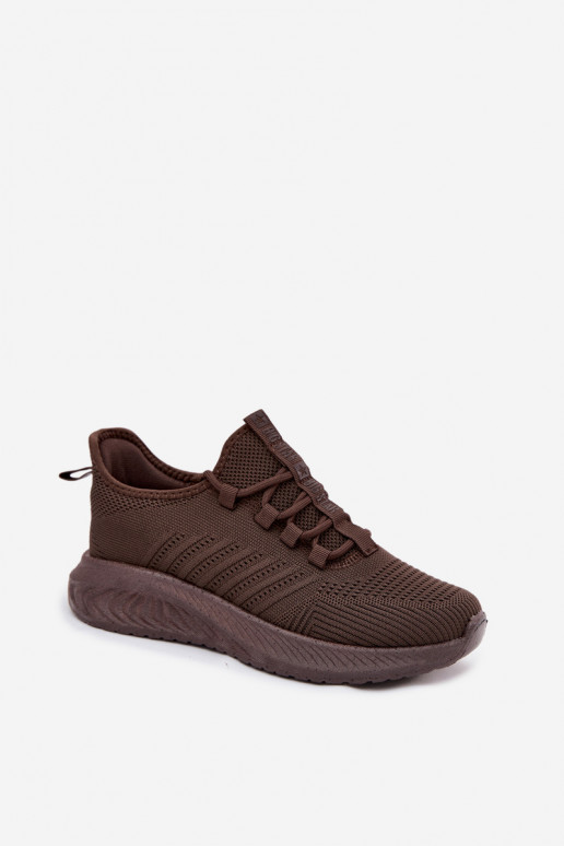  Slip-on vzor tenisky   Big Star UU274055 Czekoladowe