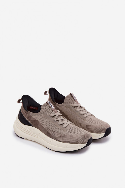 tenisky   Tenisky Slip-on vzor s platformou Kobbo 102421 béžové