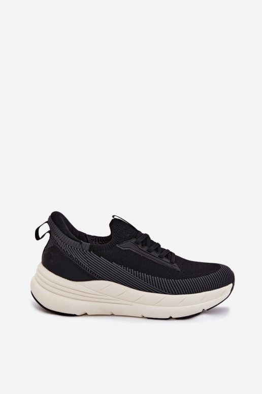 tenisky   Tenisky Slip-on vzor s platformou Kobbo 102421 Černé