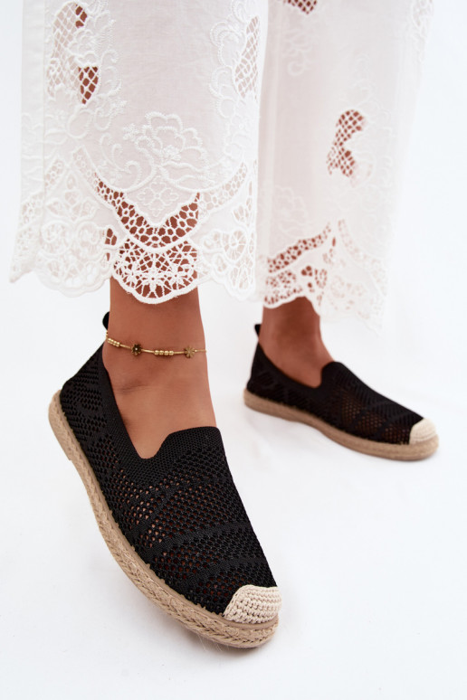 Ažurové espadrilky   Černé Candessa