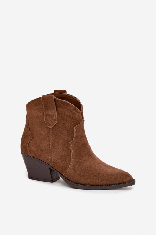 Slip-on vzor Boty v kovbojském stylu  Z Naturalnego Zamszu hnědáBeretta