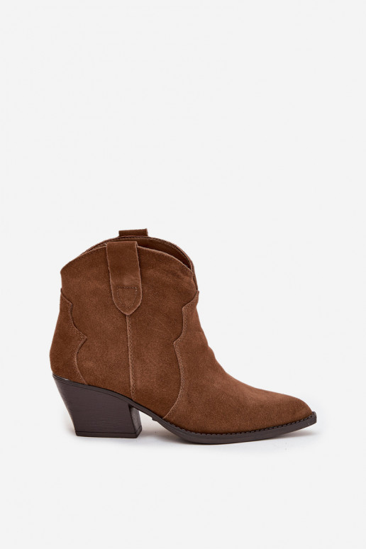 Slip-on vzor Boty v kovbojském stylu  Z Naturalnego Zamszu hnědáBeretta