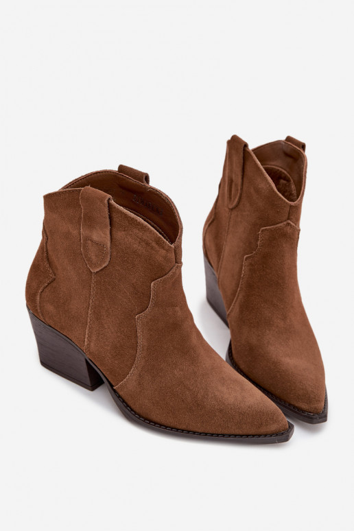 Slip-on vzor Boty v kovbojském stylu  Z Naturalnego Zamszu hnědáBeretta