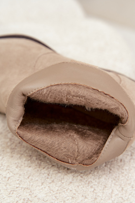 Slip-on vzor Boty v kovbojském stylu  Z Naturalnego Zamszu slonová kost Beretta