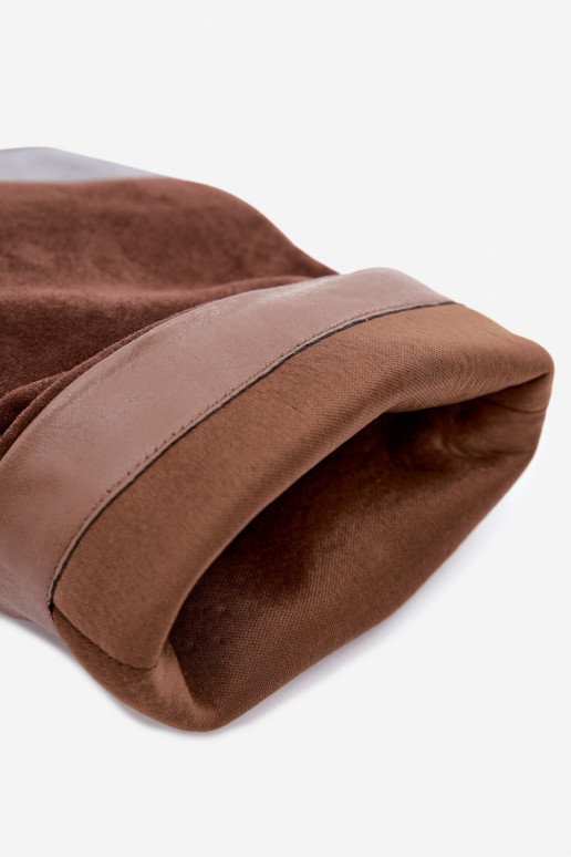  Dámské podpatky Na Ściętym Obcasie Slip-on vzor hnědá Cazela