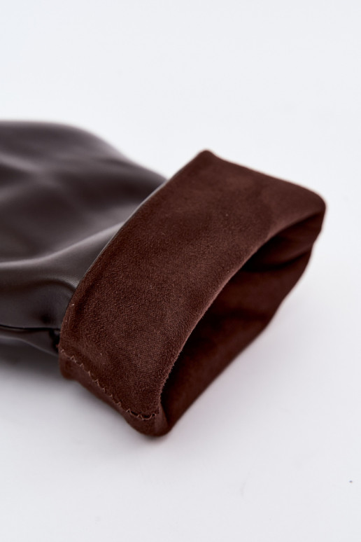 Slip-on vzor Dřeváky s tenkými podpatky Czekoladowe Jalisa
