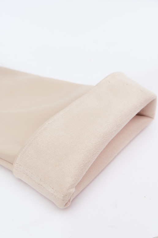 Slip-on vzor dámské dlouhé boty s tenkými podpatky slonová kost Caliya