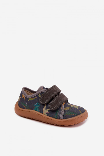 Pantofle Dětské Barefoot  Froddo Canvas G1700440-31 šedá