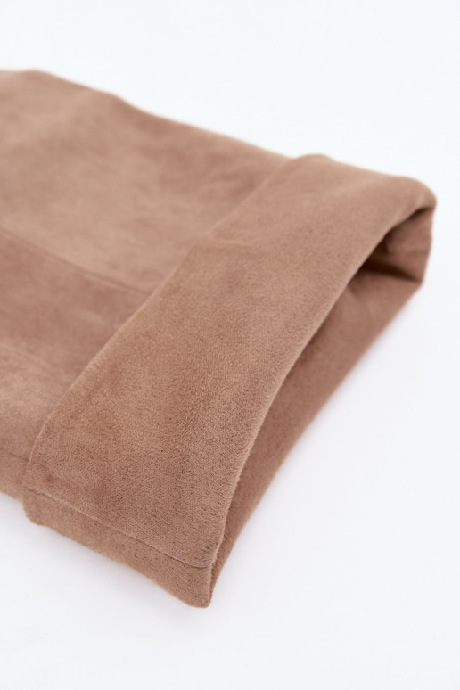 Slip-on vzor dámské dlouhé boty s podpatky béžové Favra