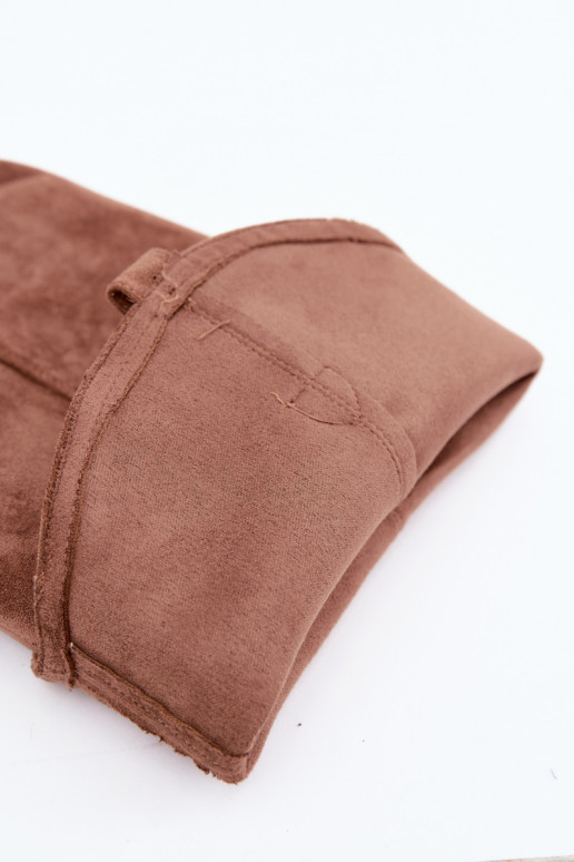 Slip-on vzor dlouhé boty Typu kovbojský styl hnědá Sylvie