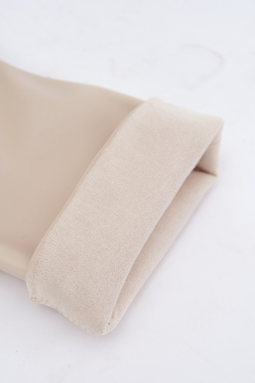Slip-on vzor dlouhé boty s podpatky slonová kost Falina