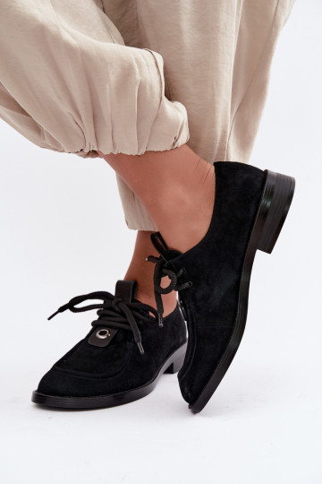 boty Barefoot  Z Naturalnego Zamszu D&A CR62-3460 Černé