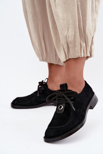 boty Barefoot  Z Naturalnego Zamszu D&A CR62-3460 Černé 2