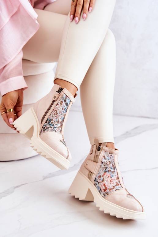 Naiste poolsaapad beeži värvi