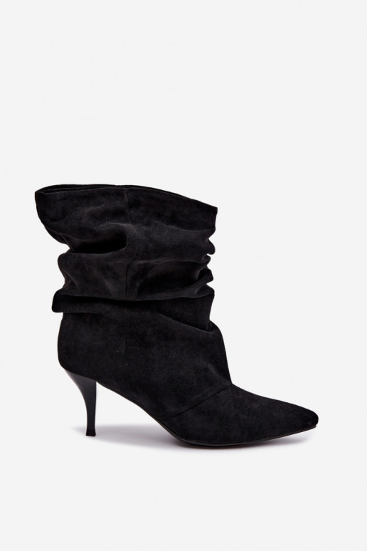 Slip-on vzor Dámské podpatky Typu Slouchy s tenkými podpatky Černé Harissa