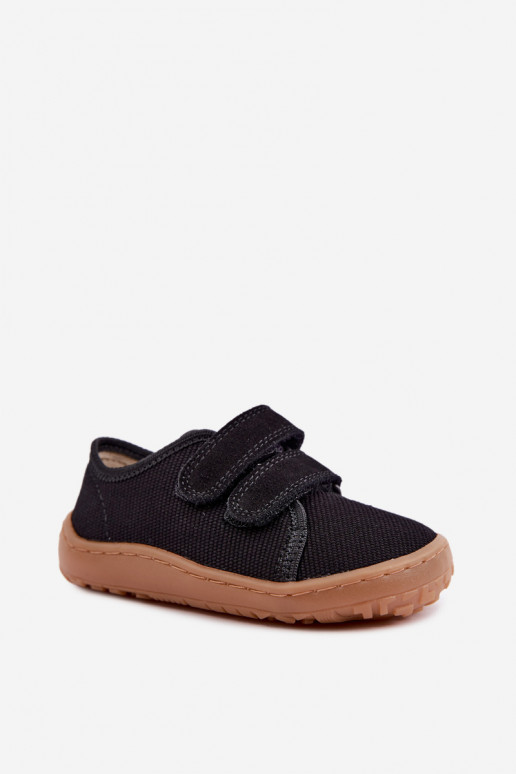 Pantofle Dětské Barefoot Froddo Canvas G1700440-19 Černé