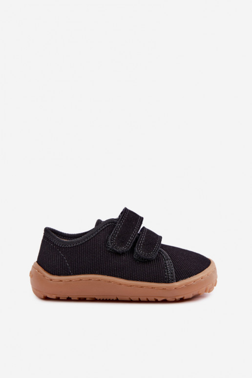 Pantofle Dětské Barefoot Froddo Canvas G1700440-19 Černé