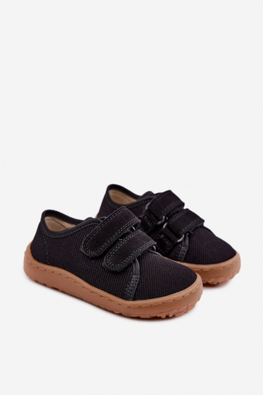 Pantofle Dětské Barefoot Froddo Canvas G1700440-19 Černé