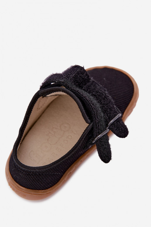 Pantofle Dětské Barefoot Froddo Canvas G1700440-19 Černé