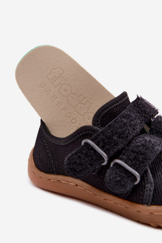 Pantofle Dětské Barefoot Froddo Canvas G1700440-19 Černé