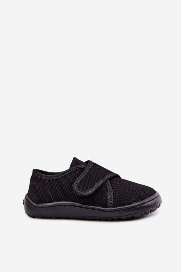 Pantofle Dětské pro chlapce se samolepicími uzávěry Barefoot Froddo G1700438-15 Černé 2