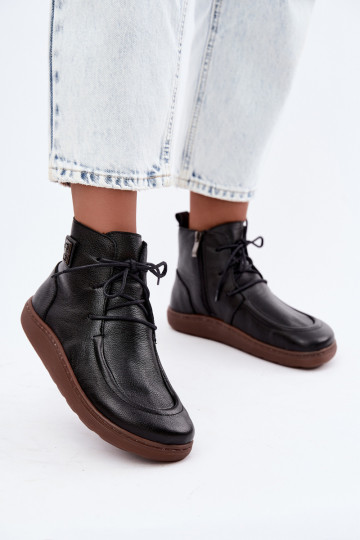  boty  Barefoot zateplené Zazoo 3077 Černé 2