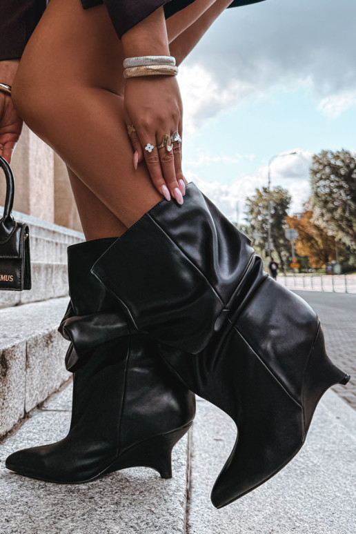 Dřeváky Typu Slouchy  Slip-on vzor Černé Ilyna