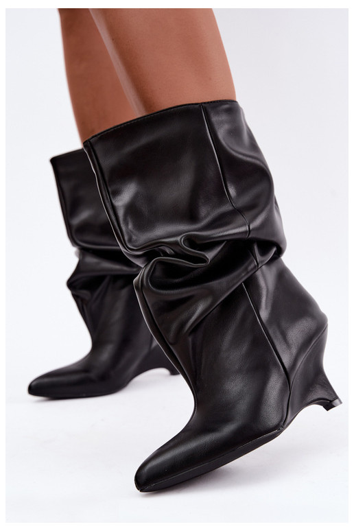 Dřeváky Typu Slouchy  Slip-on vzor Černé Ilyna