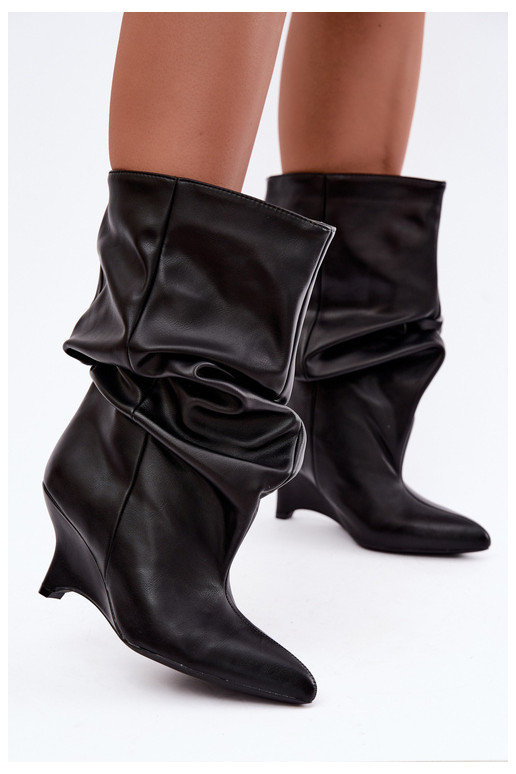 Dřeváky Typu Slouchy  Slip-on vzor Černé Ilyna