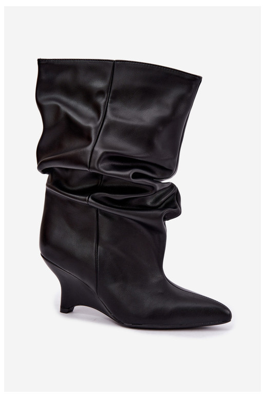 Dřeváky Typu Slouchy  Slip-on vzor Černé Ilyna