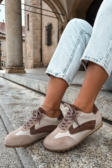  ze semiše Tenisky Barefoot  Zazoo N1400 béžové