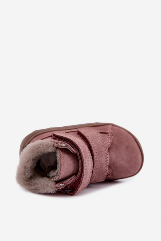  ze semiše Sněhule Barefoot Dětské Froddo G2110151-5 růžová