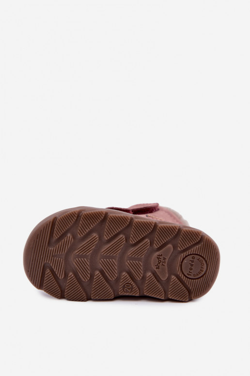  ze semiše Sněhule Barefoot Dětské Froddo G2110151-5 růžová