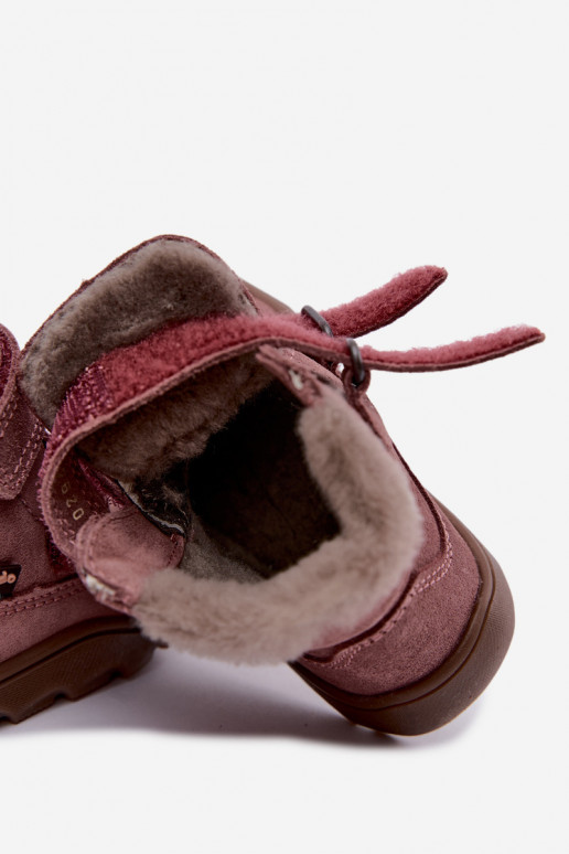  ze semiše Sněhule Barefoot Dětské Froddo G2110151-5 růžová