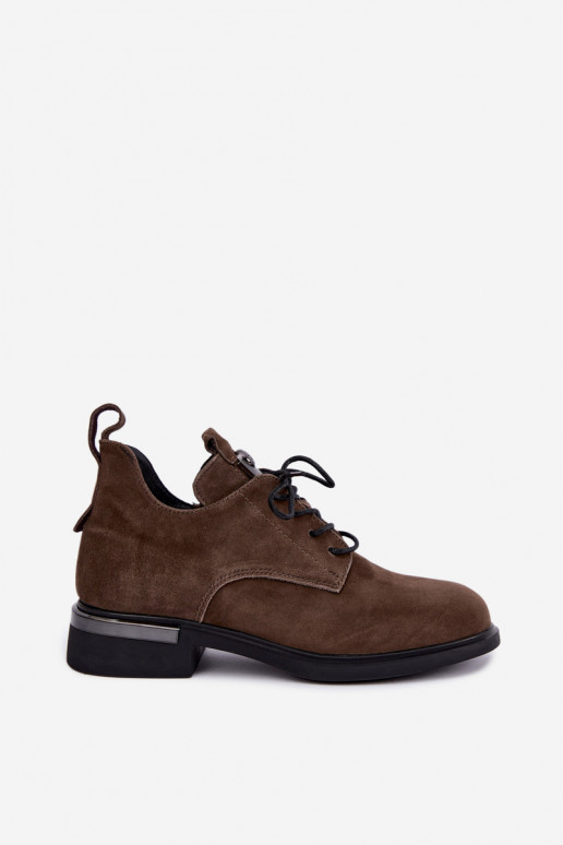 Dřeváky   Z Naturalnego Zamszu Vinceza 89151 khaki